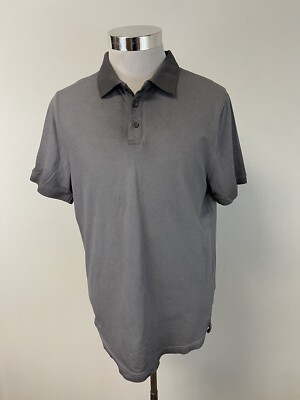 Engelbert Strauss Polo Shirt Mens Medium Gray Vintage Cotton Stretch N157