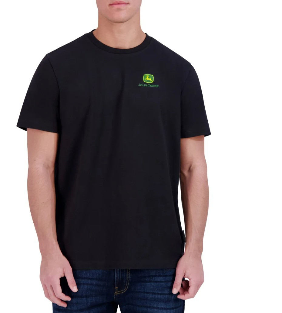 Мужская хлопковая футболка с логотипом John Deere с коротким рукавом и круглым вырезом лодочкой 3690₽