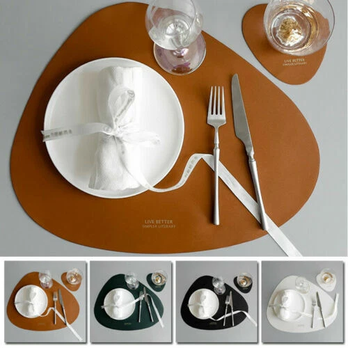 Manteles individuales de cuero