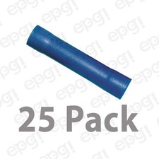 BUTT CONNECTOR TERMINAL VINYL BLUE 16-14 GAUGE 201-25PK
