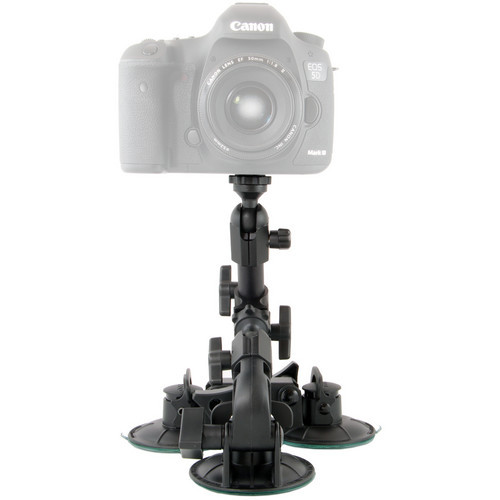 Delkin Devices Fat Gecko Triple Suction & Ball Head Camera Mount