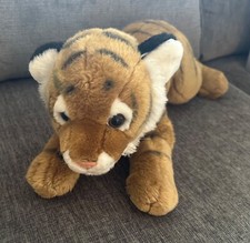 Vintage Animal Alley Toy R Us Tiger Plush Laying Stuffed Animal 17 inch N101