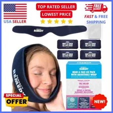Cold Therapy Head Wrap: Wisdom Teeth, TMJ & Jaw Pain Relief - Reusable Ice Pack