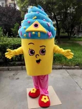 Icecream Mascot Costume Suit Cosplay Party Chic Dress Outfit Halloween Adult