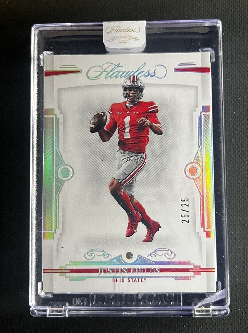 2022 Flawless Collegiate Justin Fields Rainbow 🌈 Set 1/1, /5, /20, /25 Chiefs view 5