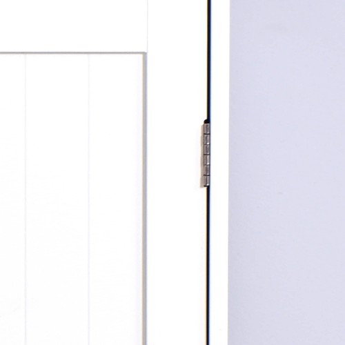 White Bathroom Storage Floor with Adjustable Shelf and