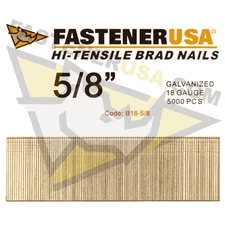 5/8" 18 Gauge Straight Brad Finish Nails 18 ga (5,000 ct)