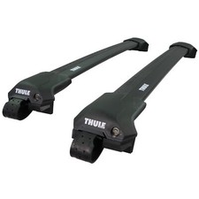 Thule WingBar Edge Black Roof Bars Volkswagen Passat B6 Estate 05-10 Open Rails