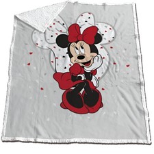 Disney Minnie Maus Coral Decke warme Kuscheldecke 130x170 cm