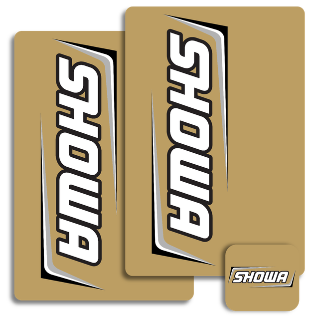 Showa Fork Stickers Decal Shock Suspension Decals Set(White/Grey)(9x6