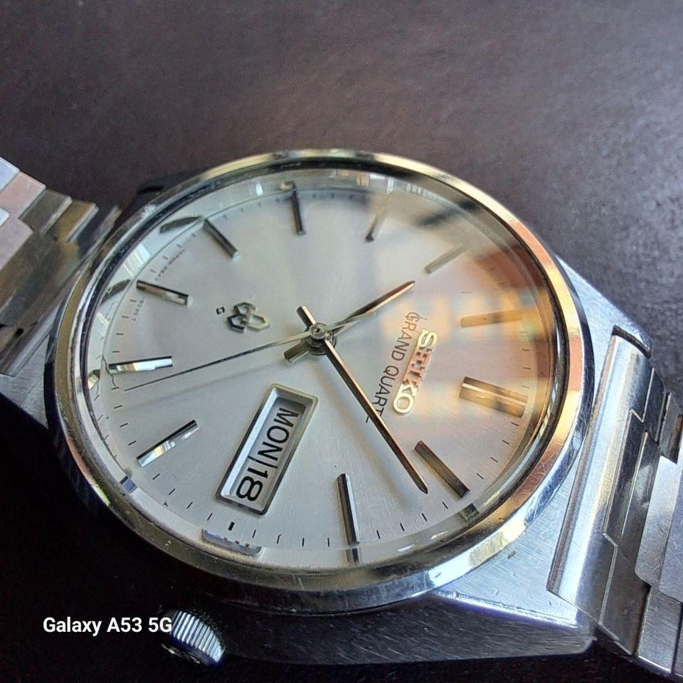 SEIKO GRAND QUARTZ MEN'S WRISTWATCH SS DIAL COLOR... WHITE MADE IN