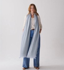 Etole XXL - ERIC BOMPARD - 100% Cachemire - Bleu montagne - Neuve !