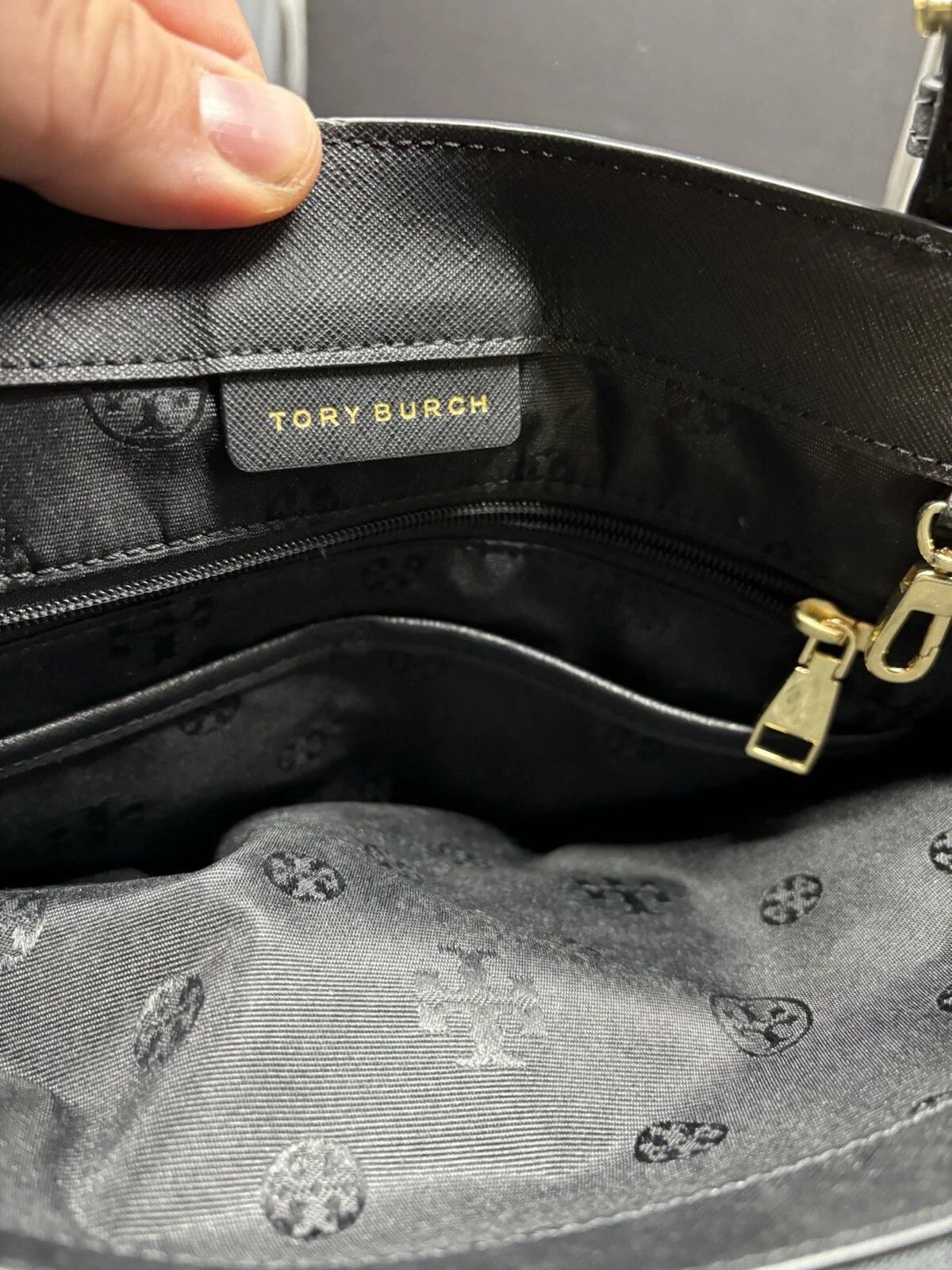 Borsa a tracolla Tory Burch in pelle saffiano nera tote borsetta borsetta