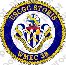 STICKER USCGC WMEC 38 STORIS