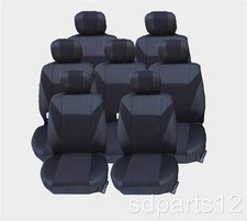 7 x HOUSSES NOIR COUVRE SIEGES POUR RENAULT ESPACE SCENIC (7 PLACES)