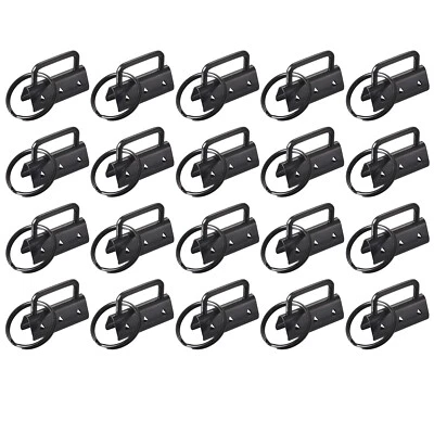 72Pcs 32mm/ 1.3-pouce Porte-Clé Matériel Porte-clé Anneau pour Sac Poignets Noir - Photo 1/4