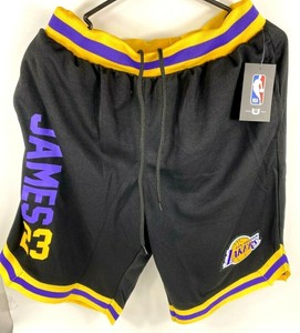 Los Angeles Lakers Lebron James Nba Black Shorts With Pockets Men S Size Small 190498766431 Ebay