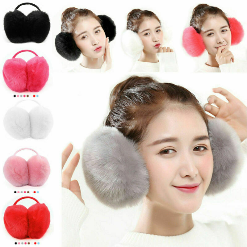 APL Pelliccia sintetica grande paraorecchie inverno caldo spesso peluche soffice scaldorecchie solido 