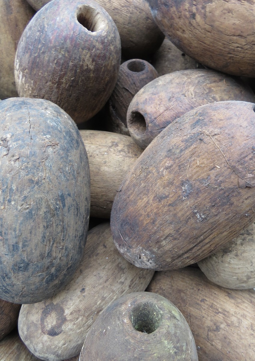 Pacific NW Fishing Floats (10) Cedar WOODEN 6