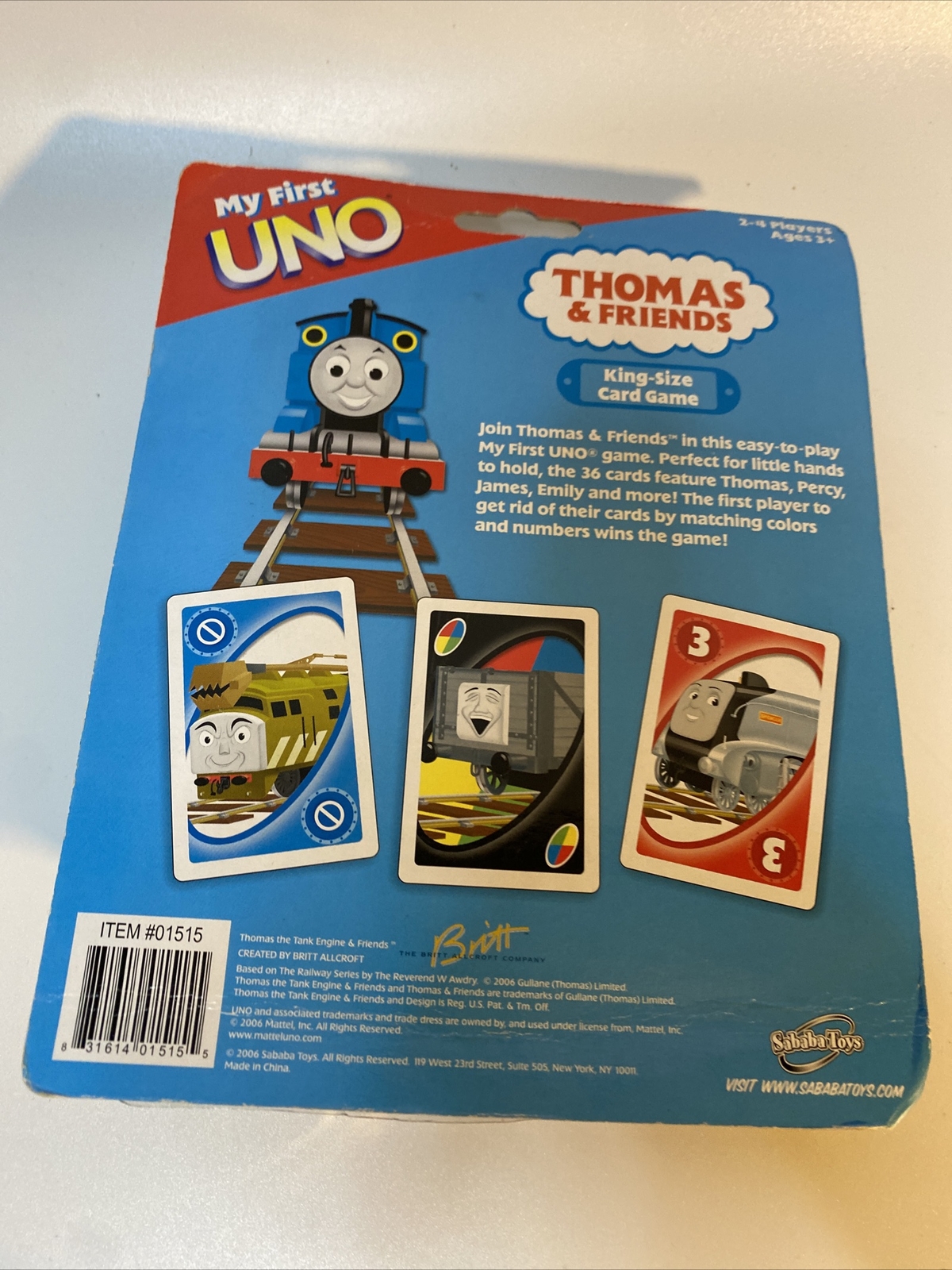 Mattel Games R23 Thomas And Friends My First Uno King Sz Card Game For Sale Online Ebay