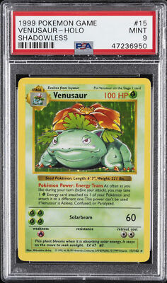 1999 POKEMON BASE SET SHADOWLESS #15 VENUSAUR-HOLO PSA 9 | eBay