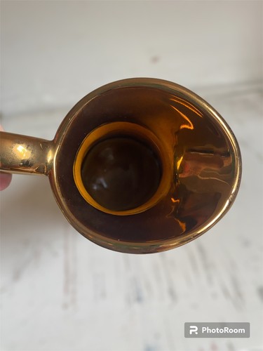 Brown Gold Creamer Pitcher by Lord Nelson Pottery of England - Picture 3 of 11