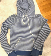 American Eagle Hoodie Women's Size M nautical stripped beach