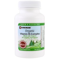 Organic Vitamin B-complex, 90 Capsules - Kirkman Labs Organic Vitamin B-complex, 90 Capsules - Kirkman Labs