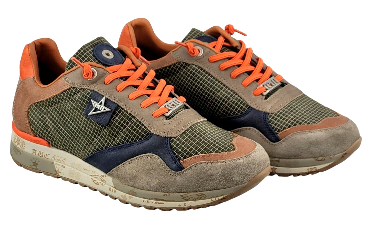 Кроссовки Cetti Schuh C-848 XL в сетку Каки Эхтледер Херрен Wechselfußbett