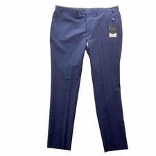 Ralph Lauren Pants Men 44 Blue Wool Blend UltraFlex Unhemmed Classic Fit Trouser