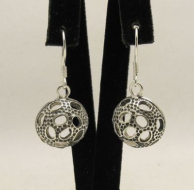 Stylish Sterling Silver Earrings Solid 925 Half Ball Handmade New Empress