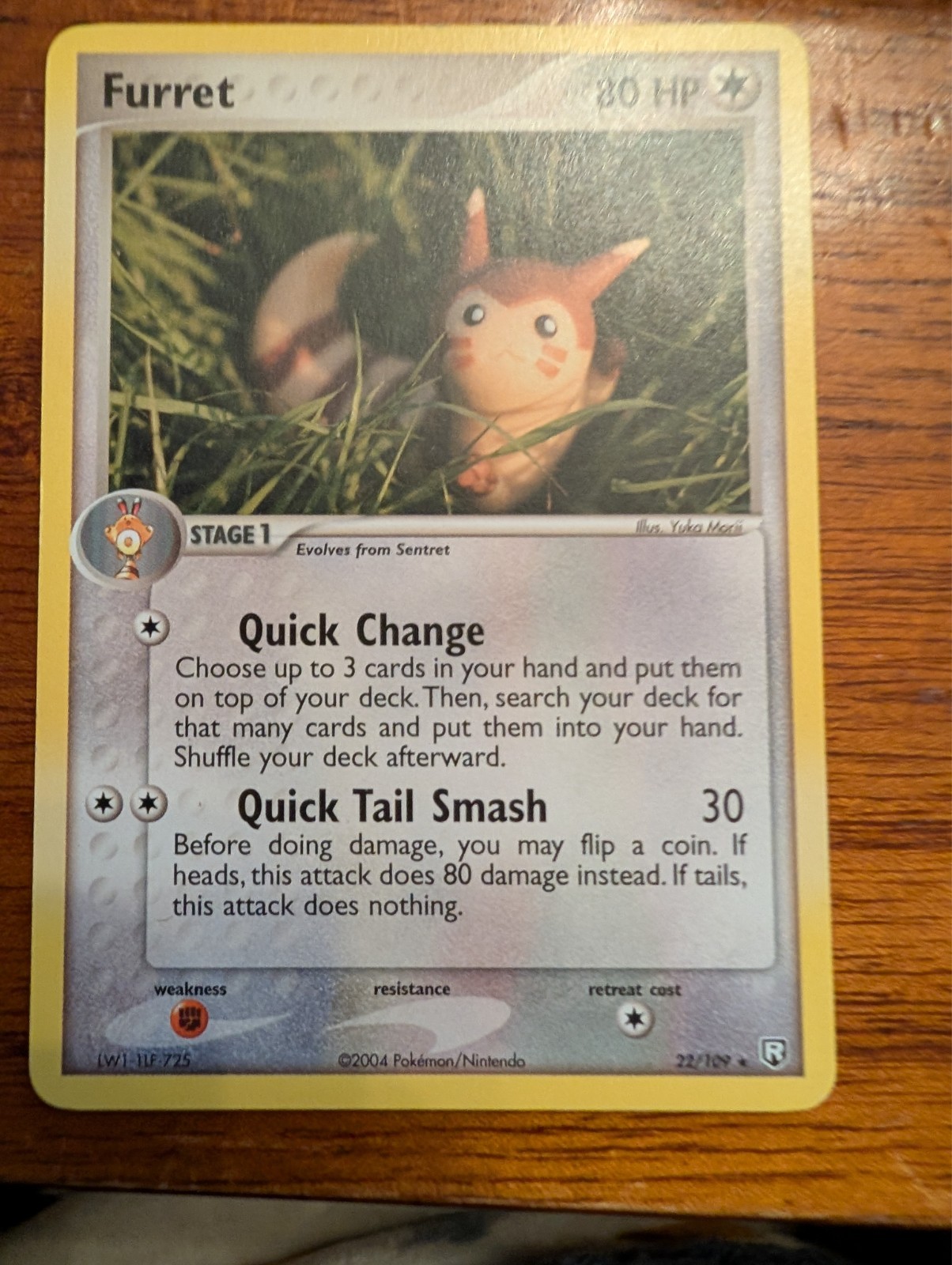 Pokemon Team Rocket Returns "Furret"   22/109   Rare  X1 NM