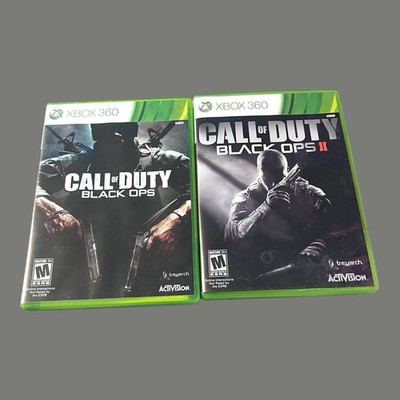 Call of Duty Black Ops 1 and 2 Bundle Xbox 360 Games Preowned Working manuals
