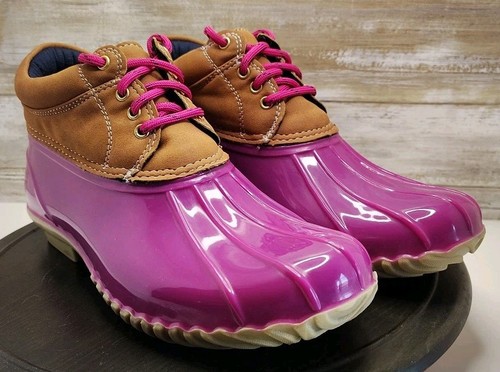 Tommy Hilfiger Women's Pink Waterproof Rain/Duck Boots Size 8 VGC - Picture 7 of 11