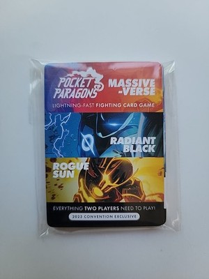Comic Con 2023 Exclusive Massive-Verse Card Game Pocket Paragons RARE SEALED set