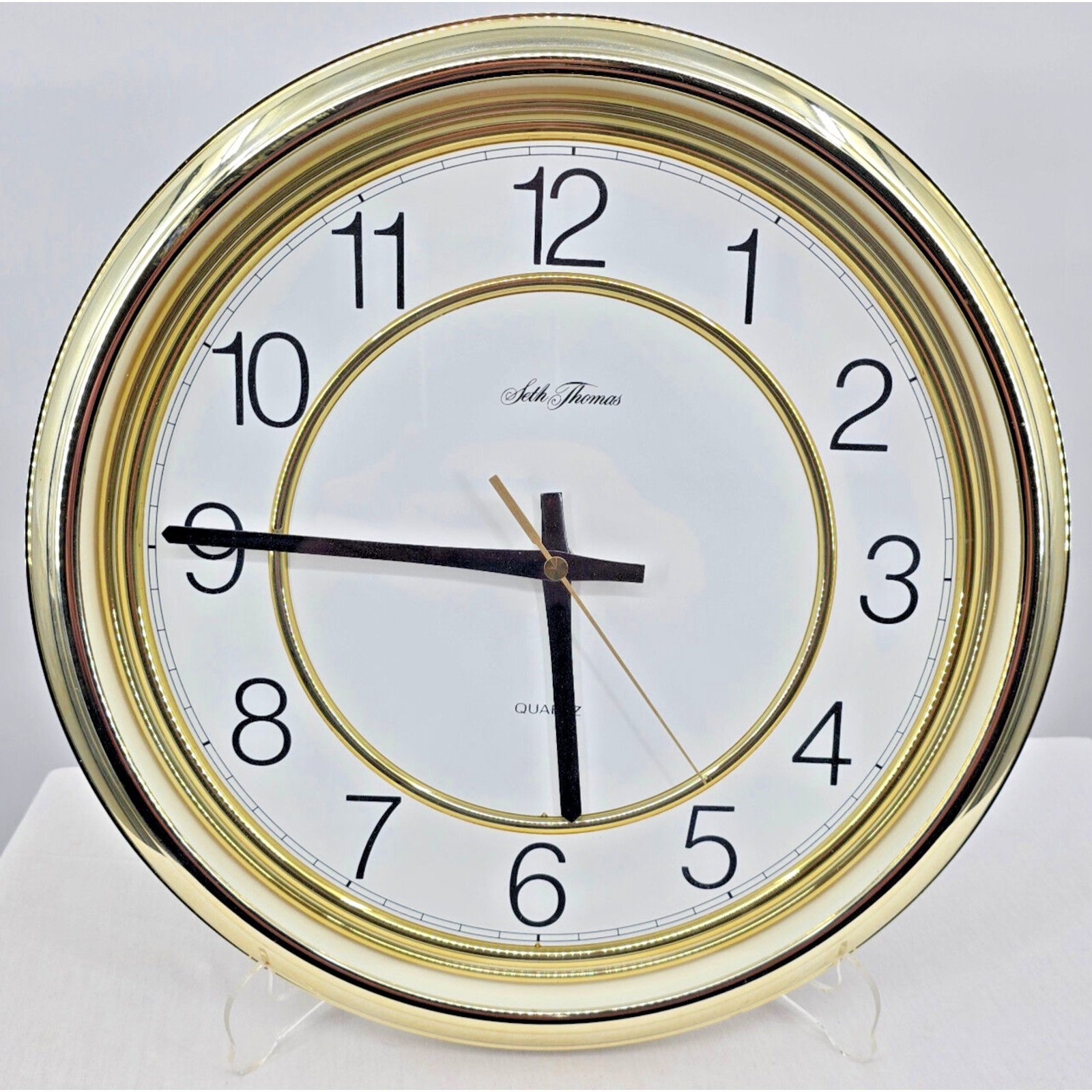 Accurate VTG Seth Thomas Model 2468 Chairman Quartz Wall Clock - 13" Diameter