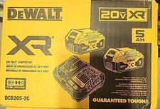 DeWalt DCB205-2C 20V MAX XR Premium Lithium-Ion 5Ah Starter Kit