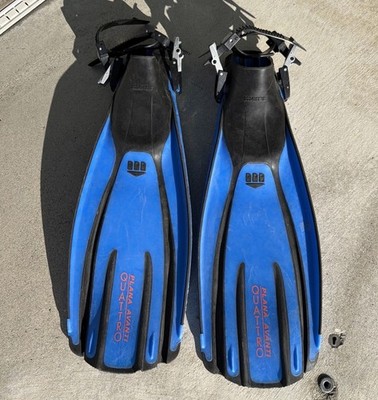 Mares Plana Avanti Quattro SCUBA Diving Fins Blue Size Regular