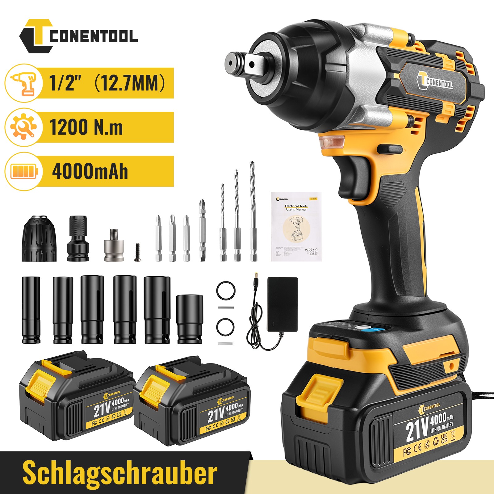 Avvitatore Elettrico a Percussione Brushless 1200N