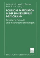 Politische Partizipation In Der Bundesrepublik Deutschland Achim Koch