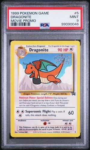 PSA 9 Dragonite #5 Pokemon Movie Promo 1999
