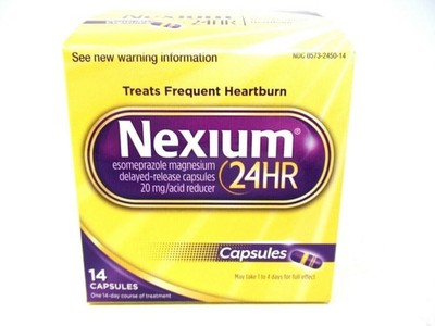 Nexium 24HR Acid Reducer Heartburn Relief Capsules -14 Count*Exp 12/2026