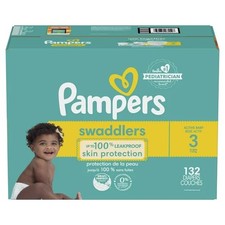Pampers Swaddlers Active Baby Diaper, Size 3 132 Count