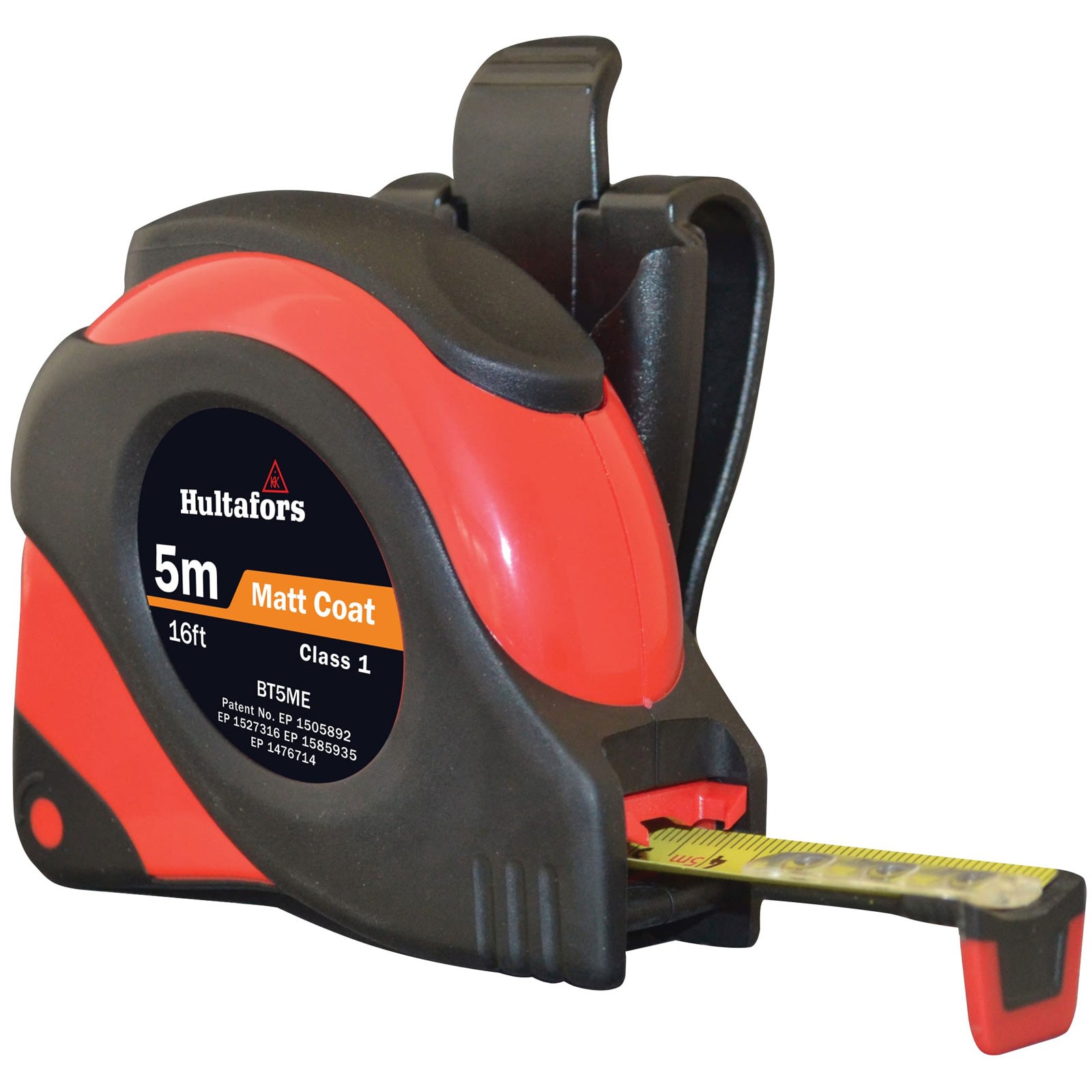 Hultafors Grey | Big T Tape | Dual Scale Graduations | 5M/16Ft X 19Mm | Bt5me | Clear-View End-Hook Allows Measurements To Be Read Right Up To The Tip For Improved Accuracy. - Image 2