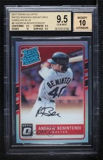 2017 Donruss Optic Carolina Blue Prizm 6/35 Andrew Benintendi BGS 9.5 Auto uk2