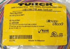 TURCK FK 10-2 14.5 NPT U-05538 Euro Fast Cable Assembly 60 VAC 72 VDC 2 AMP
