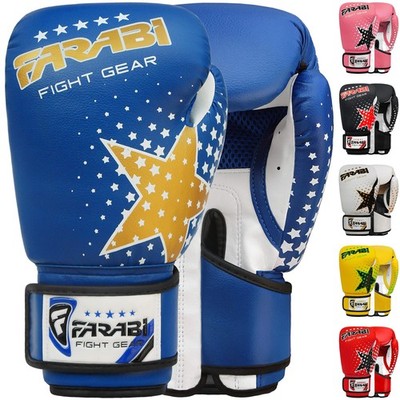 Farai Kids Boxing Gloves 6-oz Kickboxing Muay Thai Training MMA Sparring Glov...