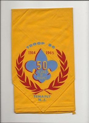 NECKERCHIEF / 50th Anniversary TROOP 86 * TENAFLY, N.J. - Boy Scout BSA A142T19