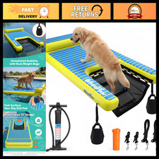 70" Inflatable Dog Ramp - Heavy Duty Floating Pool  Dock Ladder for Large Dogs