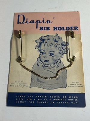 Vintage Diapin Baby Bib Holder